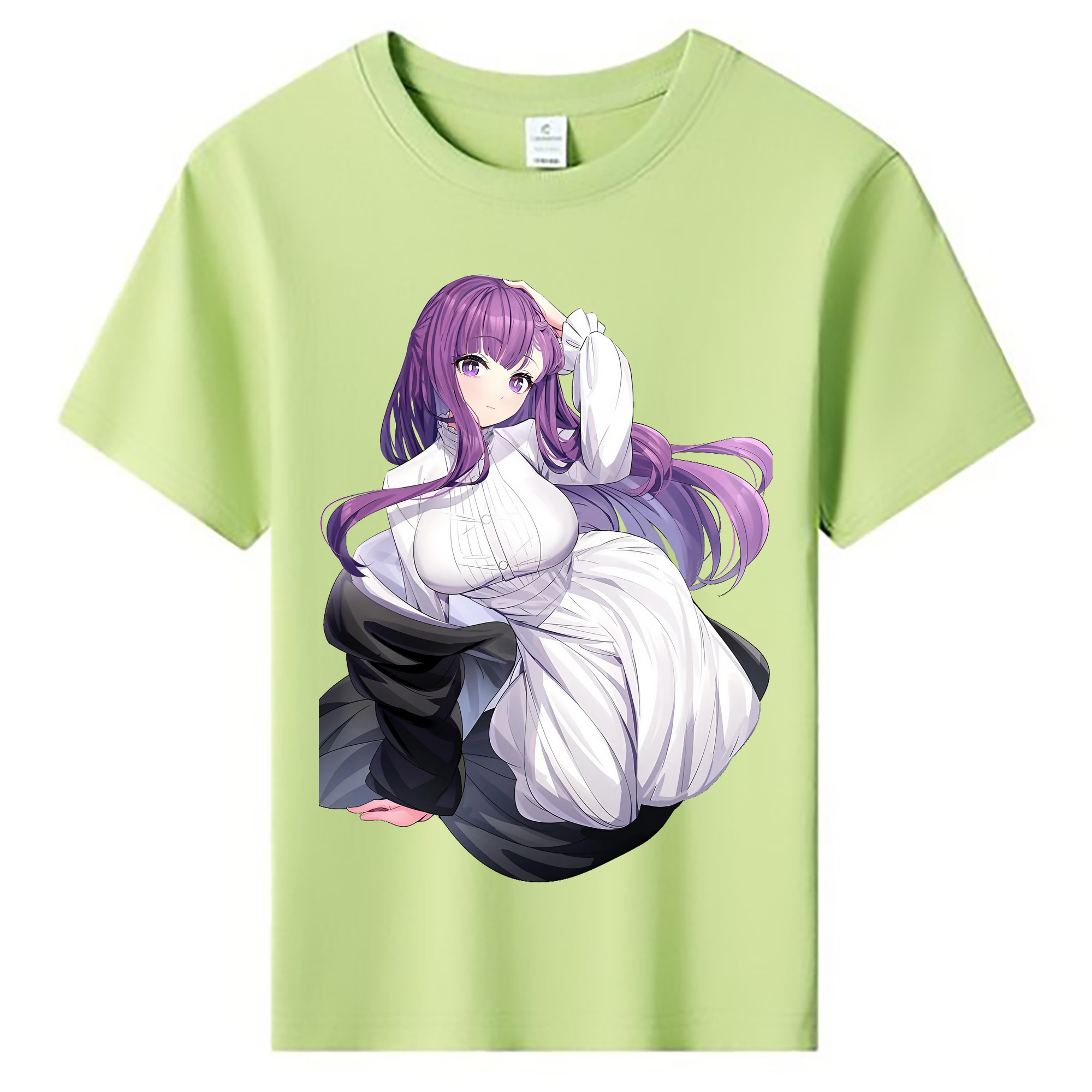 （画像用） 葬送のフリーレン Frieren 綿100％キッズTシャツ（フロントプリント）